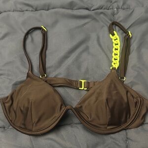 Black and Yellow Women's bikini top